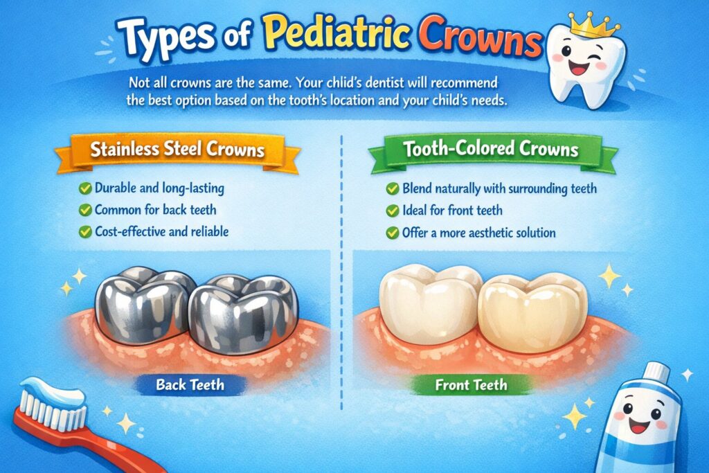 Types of Pediatric Crowns